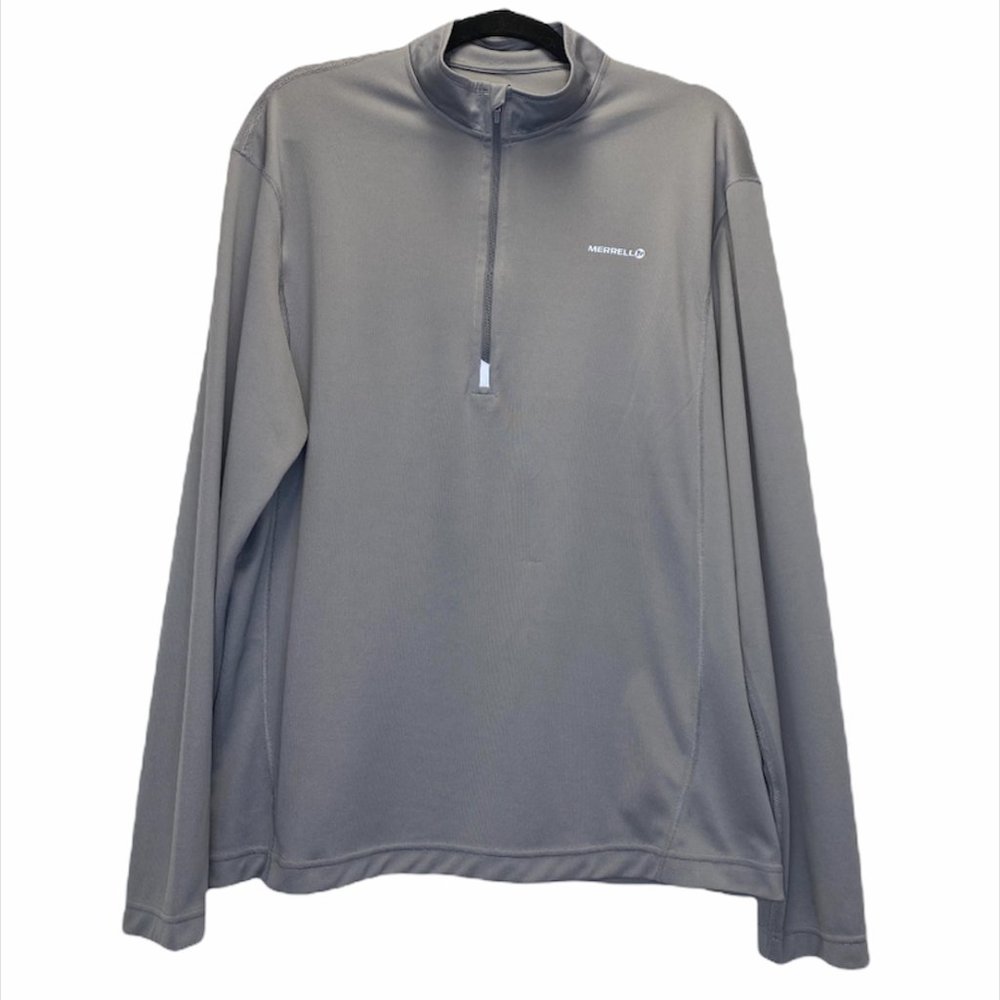 Merrell Select Wick Quarter Zip Grey Long Sleeve Pullover